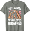 Giraffe Gift For Giraffe Lover Accessories & Stuff Funny Giraffe Design for Women Girls Safari Giraffe Lovers T-Shirt - Olive Heather