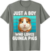 Cute Guinea Pig Stuff Accessories & Gifts Just a Boy Who Loves Guinea Pig Funny Guinea Pig Kids Boys T-Shirt - Olive Heather