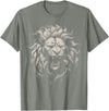black animals art Lion Roar Head Art face for Lovers Lions King African Animal T-Shirt - Olive Heather