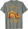 Funny Lions Zoo Safari Sleeping Lion Design Pretend Im A Lion Design Lion Sleeping Zoo Safari Lions T-Shirt - Olive Heather