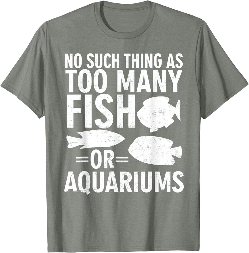 Fishkeeper Humor Shirts & Apparel Funny Aquarium Fish Lover Shirt - Fish Tank Humor T-Shirt - Olive Heather
