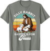 Silly Rabbit Easter Is for Jesus Easter Day Christian Bunny T-Shirt in Olive Heather