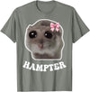 Hampter Sad Hamster Meme Hamster Lover Oddly Specific Memes T-Shirt - Olive Heather