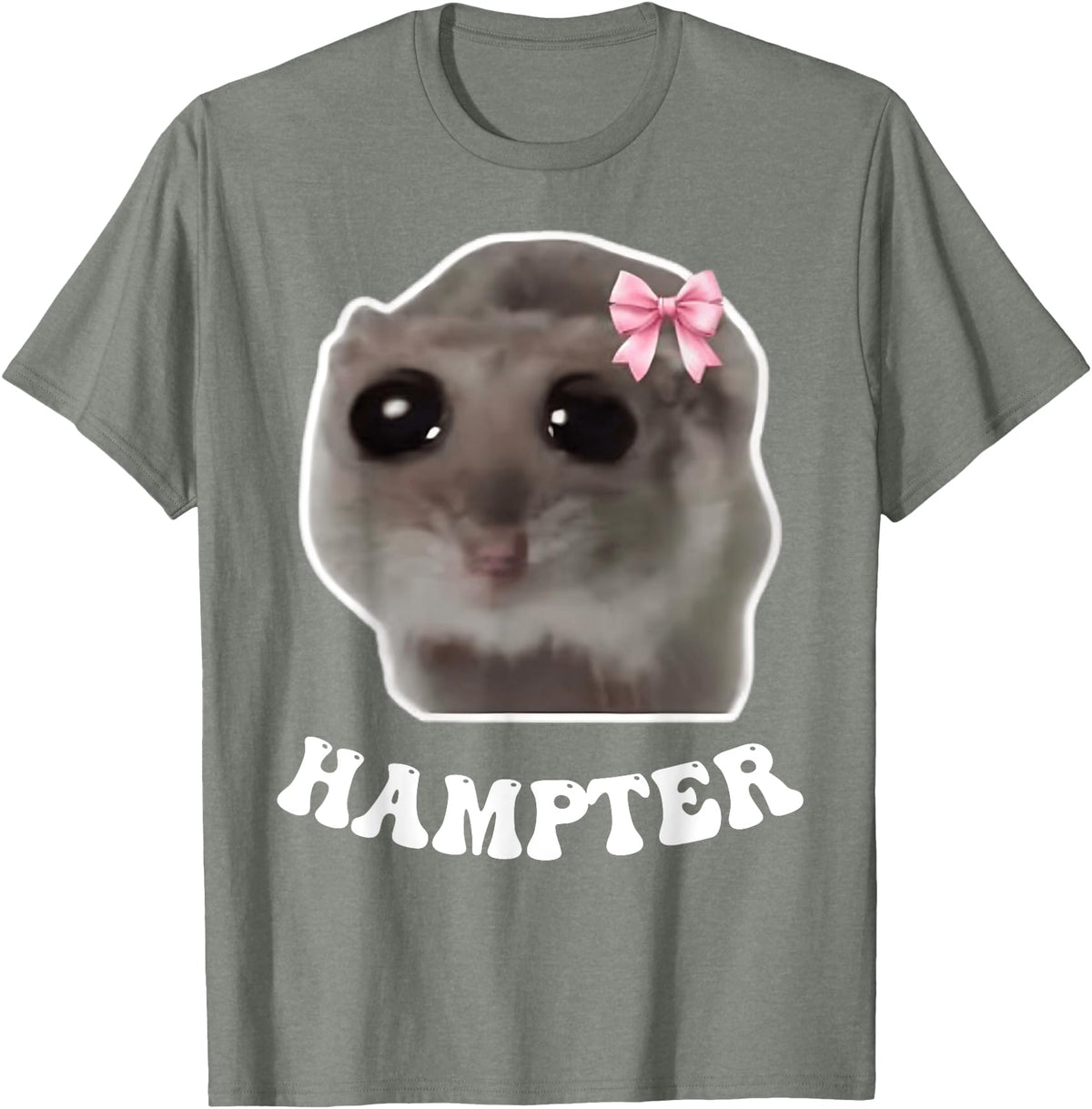 Hampter Sad Hamster Meme Hamster Lover Oddly Specific Memes T-Shirt - Olive Heather