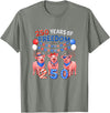Farmer 4th Of July Costume 250th Freedom 4th of July US Flag Fireworks Three Cute Pigs T-Shirt - Olive Heather