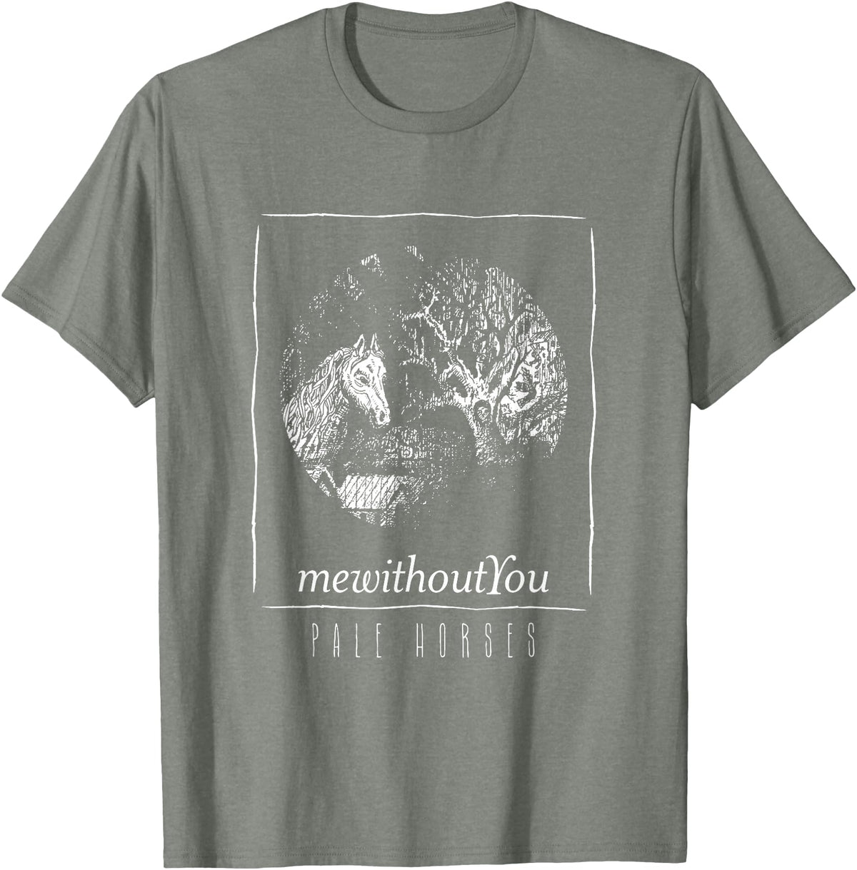 Run For Cover Records mewithoutYou - Pale Horses Shirt T-Shirt - Olive Heather
