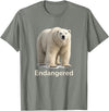 Endangered Animal Species Apparel Company Polar Bear Endangered Animal Species T-Shirt - Olive Heather