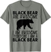 Cool American Black Bear Lovers gifts costume Black Bear Tee Funny American Bear Lover Animal T-Shirt - Olive Heather