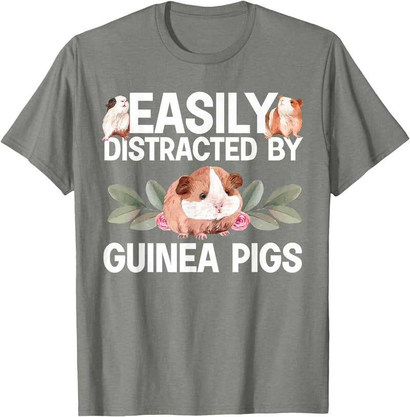 Guinea Pig Gift Guinea Pig Accessories & Stuff Cute Guinea Pig Art For Men Women Kids Guinea Pig Cavy Lover T-Shirt - Olive Heather