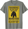 Montana Wildlife Nature Apparel Funny Glacier National Park Grizzly Brown Bear Souvenir Gift T-Shirt - Olive Heather