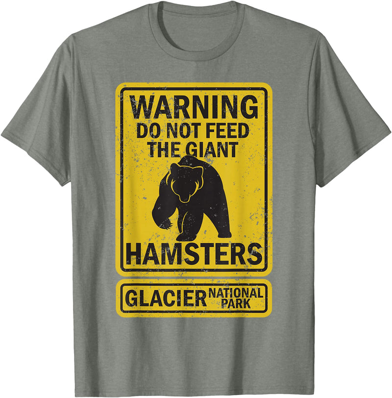Montana Wildlife Nature Apparel Funny Glacier National Park Grizzly Brown Bear Souvenir Gift T-Shirt - Olive Heather