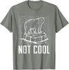 Climate Change Designs Polar Bear Against Climate Change Global Warming Design T-Shirt - Olive Heather