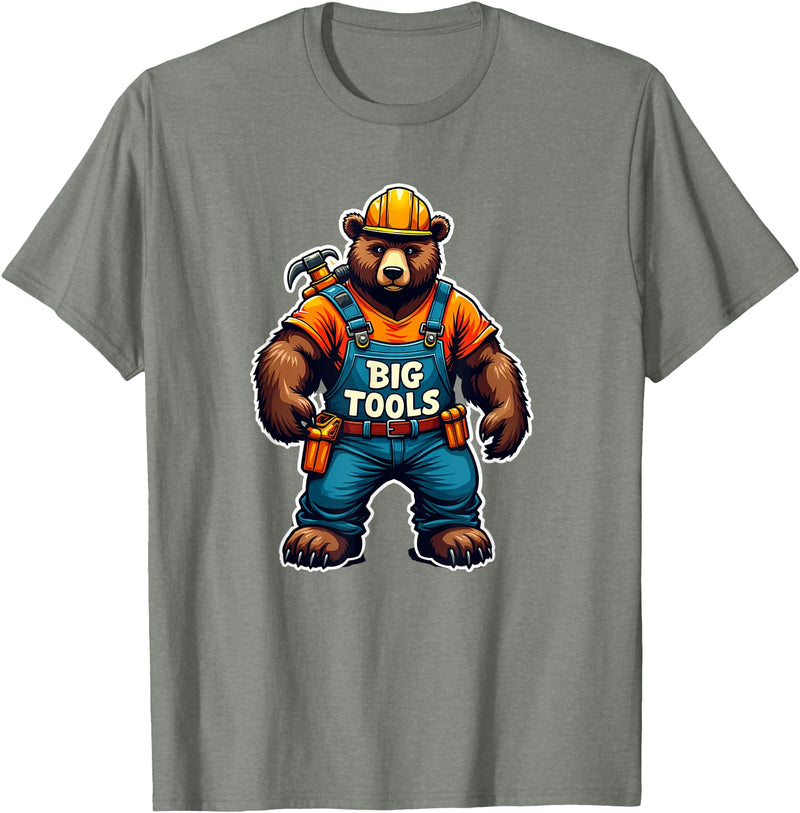 Jay Moe Design I Love Muscle Bear Funny Gay Big Tools LGBTQ Pride Vintage T-Shirt - Olive Heather