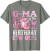 Pink Western Cowgirl Bday Party Family Matching G-Ma Of The Birthday Cow-Girl Rodeo Cowgirl Bday T-Shirt - Olive Heather