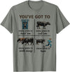 Funny You've Got To Know When to Hold 'Em You've Got to Know When to Hold 'Em Funny Cow Ranch Humor T-Shirt - Olive Heather
