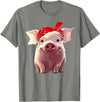 Pig Gift Pig Lover Stuff & Pig Novelty Accessories Funny Pig Design for Women Girls Kids Toddlers Piggy Lovers T-Shirt - Olive Heather