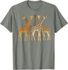 Safari Wildlife Shirts Men Women Kids Safari Giraffes Herd Wildlife African Jungle Men Women Kids T-Shirt - Olive Heather