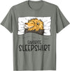 Sleeping & Napping Shirt Gifts For Nap Lovers Favorite Sleepshirt Lion, Napping Lion Pajama T-Shirt - Olive Heather