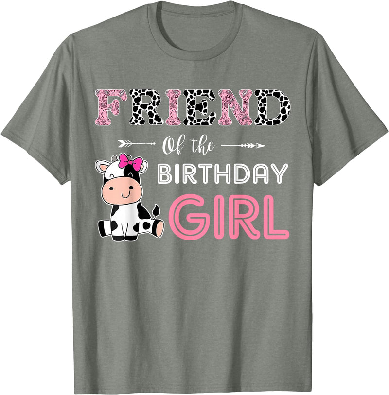 Cow Birthday Cow Lover Gifts For Family Men Woman Friend of The Birthday Girl Farm Cow Friend Matching Family T-Shirt -