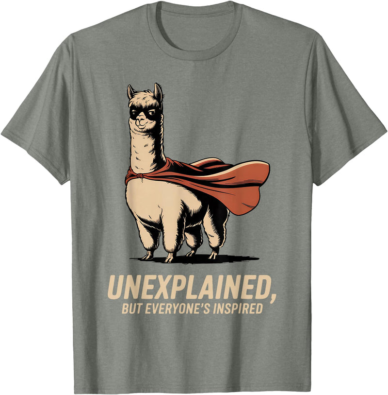 Vintage Llama Adventures | Funny Animal Gifts Superhero Llama Alpaca Lover Retro 80s 90s Vintage Men Women T-Shirt - Olive Heather