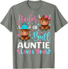 Reveal Party Highland Cow Bull or Heifer Auntie Loves You Highland Cow Lover T-Shirt - Olive Heather