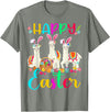 Happy Easter Three Llama Wearing Bunny Ear Happy Easter Llama Lover Three Llama Wearing Bunny Ear T-Shirt - Olive Heather