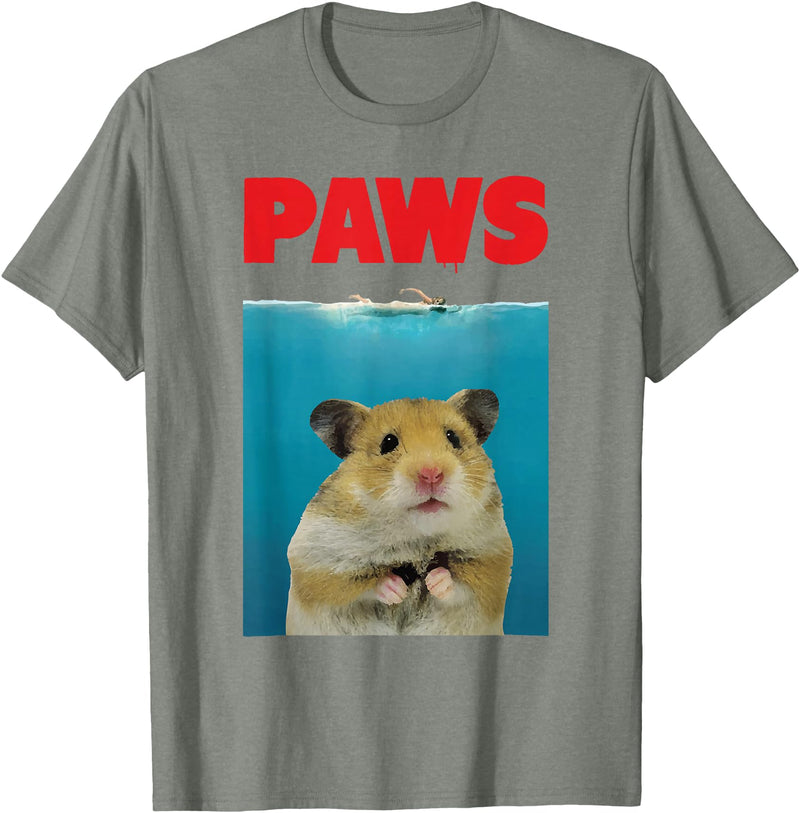 Paws Hamster Funny T-Shirt Parody | Hammy Lover Gifts T-Shirt - Olive Heather