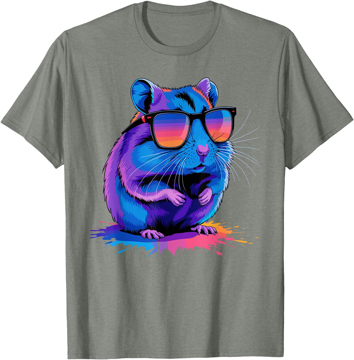 Cute Hamster Costume for Men Women Kid Hamster Lover Hamster T-Shirt - Olive Heather