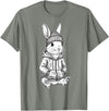 Urban Streetwear Bunny – Cool Hipster Rabbit Design Hoodie in Olive Heather
