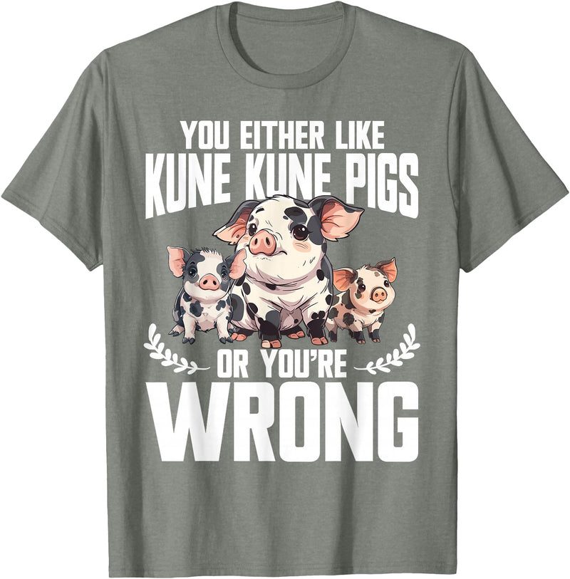 Kune Kune Pig Accessories & KuneKune Clothes Kune Kune Pig Lover Pig Breeder Supplies Kunekune Pig T-Shirt - Olive Heather