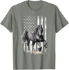 Friesian Design USA Flag Horse Relax it´s a Friesian T-Shirt - Olive Heather