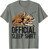 Sleeping Giraffe - Official Sleep Apparel Giraffe Sleeping Funny Official Sleep T-Shirt - Olive Heather