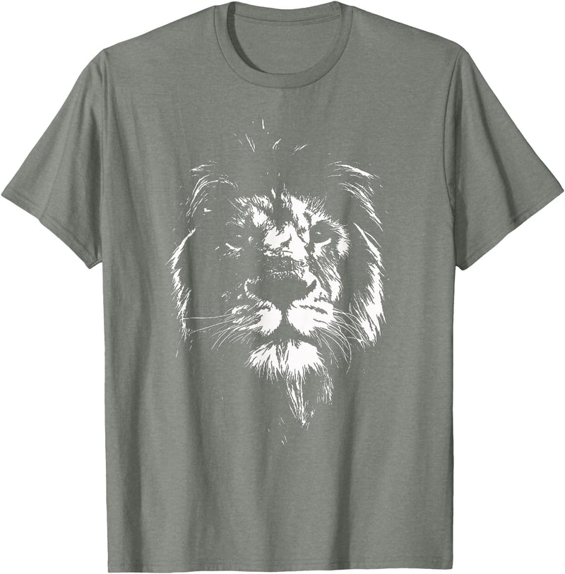 Löwe Löwen Tiere Motiv Lion Africa Lion Shirt Animals Lion Head Lion Mane Gift T-Shirt - Olive Heather