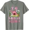 Cow First Birthday Girl Family Tio Of The Birthday Girl 1st Birthday Cow Farm Family T-Shirt - Olive Heather
