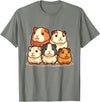 Best & Fun Guinea PIg Designs Cute, Kawaii Guinea Pig Family T-Shirt - Olive Heather