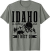 Idaho Is Calling And I Must Go! Idaho Is Calling & I Must Go Bear Mountains Vintage Gift T-Shirt - Olive Heather