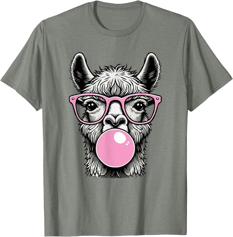 Llama Lovers Funny Animal Tee for Men Women & Kids Cute Llama Shirt for Women Funny Llama Lovers T-Shirt - Olive Heather