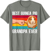 Best Guinea Pig Grandpa Guinea Pig Grandfather Best Guinea Pig Grandpa Guinea Pig Owner Guinea Pig Lover T-Shirt - Olive Heather