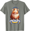 Guinea pig Video Game cavy Gift Guinea pig Gamers Funny guinea pig and Video Gamer Lover fluffy cavy Gamers T-Shirt - Olive Heather