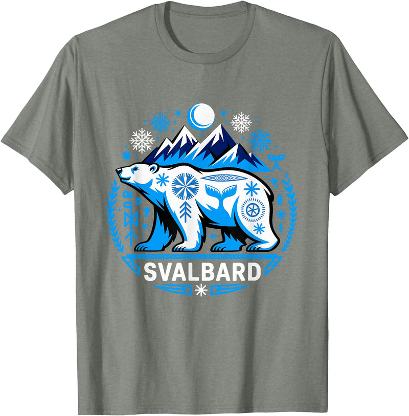 Svalbard Norway Trip Svalbard Polar Bear Norway Souvenir T-Shirt - Olive Heather