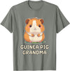 Best & Fun Guinea PIg Designs Funny, Cute Guinea Pig Grandma Grandmother Nana T-Shirt - Olive Heather