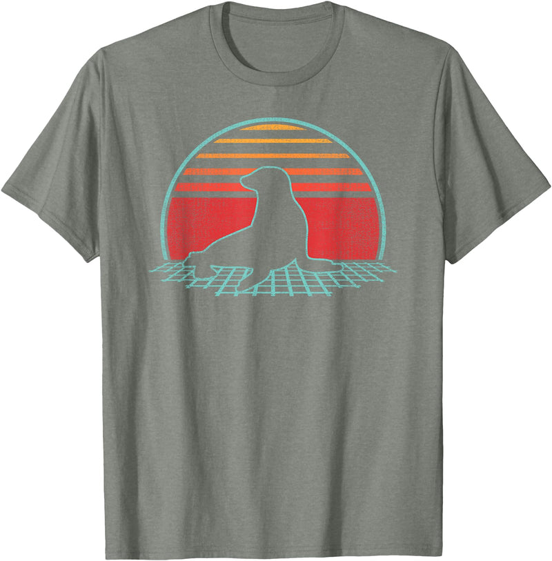 Sea Lion Graphic Art Designs Sea Lion Lover Animal Retro Vintage 80s Style T-Shirt - Olive Heather
