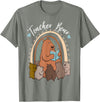 Thank You Teacher Appreciation Gifts Teacher Bear Reading Appreciation Teacher Graphic T-Shirt - Olive Heather