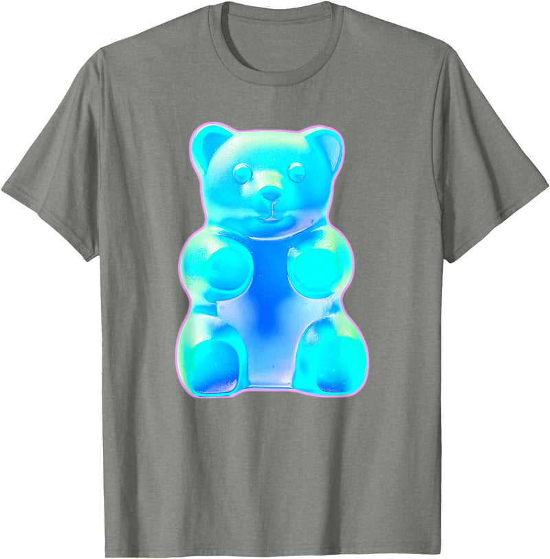 Urban Empyre Blue Gummy Bear T-Shirt - Olive Heather