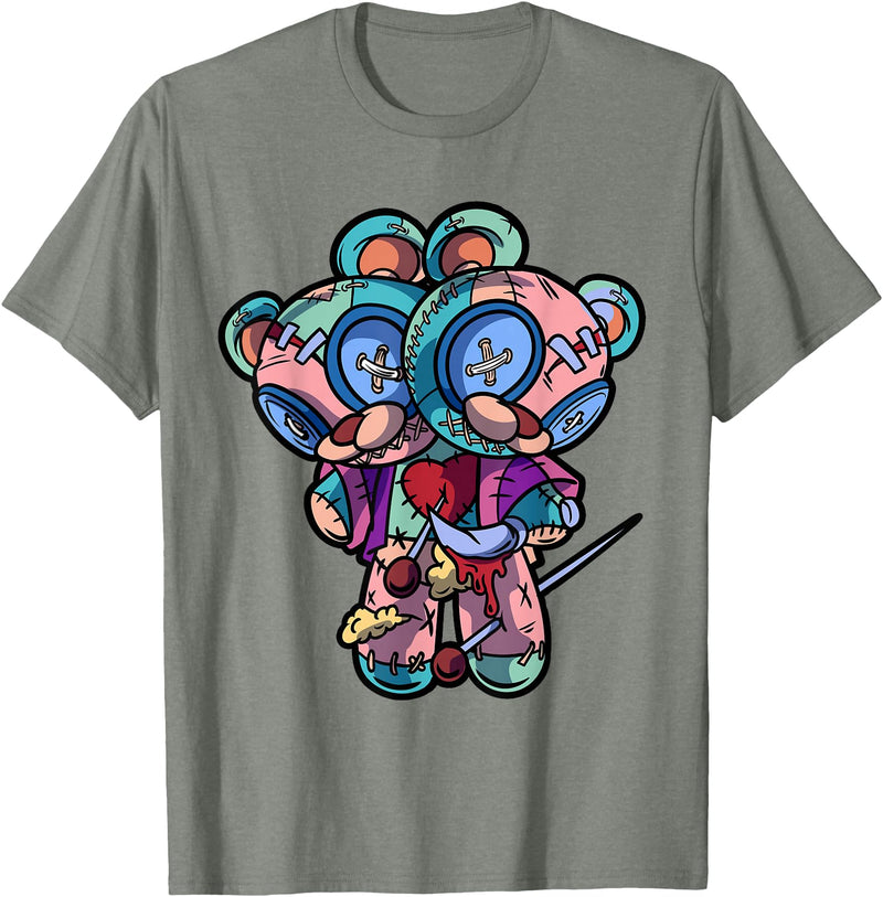 Voodoo Teddy Bear by - Sugar Kai Pastel Goth Two Headed Teddy Bear Voodoo Doll For Men T-Shirt - Olive Heather