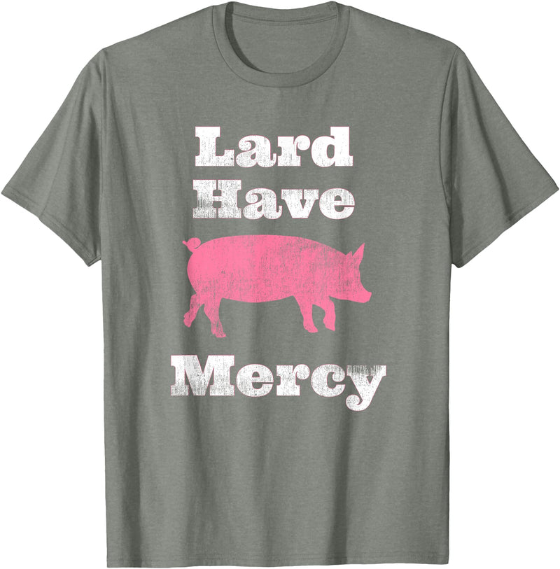 I Love Bacon Funny Apparel Tee Shirts Lard Have Mercy Bacon Breakfast Pig Hog Funny T Shirt T-Shirt - Olive Heather