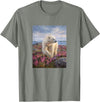 Dee Claire Art & Designs Polar Bear Summer Wildflower Meadow Nature Artwork T-Shirt - Olive Heather