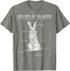 Rabbit Anatomy Bunny Lover Animal Pet Owner Gift T-Shirt in Olive Heather