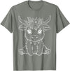 Highland Cow Lover Gifts Apparel and More Cute Highland Cow Flowers Floral Cowboy Farm Country T-Shirt - Olive Heather