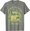 Vintage National Park Outfits Bear Lovers Apparel. Queen Of The Tetons Grizzly 399 National Park 1996-2024 T-Shirt - Olive Heather